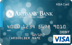 Artisan's Bank HSA Visa Debit Card